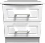 Gina White 2 Drawer Bedside Cabinet