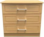 Gina Oak Effect 3 Drawer Small Chest