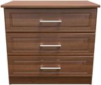 Gina Walnut Effect 3 Drawer Small Chest
