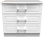 Gina White 3 Drawer Small Chest