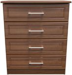 Gina Walnut Effect 4 Drawer Chest