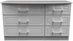 Gina Grey Ash 6 Drawer Midi Dresser