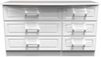 Gina White 6 Drawer Midi Dresser