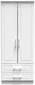 Gina White 2 Door 2 Drawer Double Wardrobe
