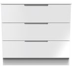 Milan White Gloss 3 Drawer Small Chest