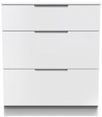 Milan White Gloss 3 Drawer Deep Chest