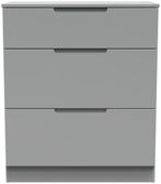 Milan Grey 3 Drawer Deep Chest