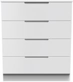 Milan White Gloss 4 Drawer Chest