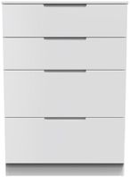 Milan White Gloss 4 Drawer Deep Chest