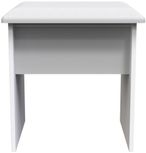 Milan White Gloss Padded Dressing Stool
