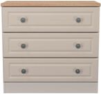 Norfolk Cashmere and Oak Effect 3 Drawer Small Chest