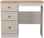 Norfolk Cashmere and Oak Effect 3 Drawer Single Dressing Table
