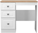 Norfolk White and Oak Effect 3 Drawer Single Dressing Table