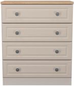 Norfolk Cashmere and Oak Effect 4 Drawer Chest