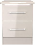 Paris Cashmere 2 Drawer Bedside Cabinet