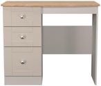 Sussex Cashmere and Oak Effect 3 Drawer Single Dressing Table