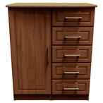 Gina Walnut Effect 1 Door Midi Wardrobe