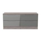 Milan Grey Gloss and Grey Oak Bed Box