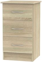 Avon Oak Effect 3 Drawer Bedside Cabinet