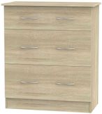Avon Oak Effect 3 Drawer Deep Chest