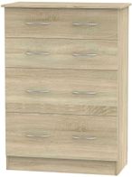 Avon Oak Effect 4 Drawer Deep Chest