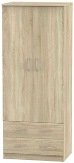 Avon Oak Effect 2 Door 2 Drawer Double Wardrobe