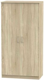 Avon Oak Effect 2 Door Plain Wardrobe - H 182.5cm