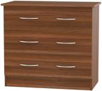Avon Walnut Effect 3 Drawer Small Chest