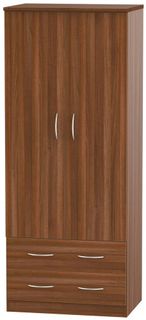 Avon Walnut Effect 2 Door 2 Drawer Double Wardrobe