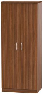 Avon Walnut Effect 2 Door Plain Wardrobe