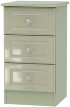 Balmoral Mushroom 3 Drawer Bedside Cabinet