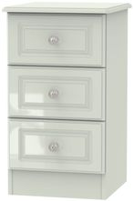Balmoral Cashmere 3 Drawer Bedside Cabinet