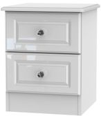 Balmoral White Gloss 2 Drawer Bedside Cabinet