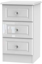 Balmoral White Gloss 3 Drawer Bedside Cabinet