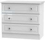Balmoral White Gloss 3 Drawer Small Chest