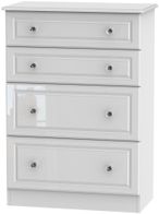 Balmoral White Gloss 4 Drawer Deep Chest