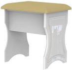 Balmoral White Gloss Padded Dressing Stool