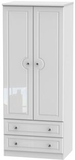 Balmoral White Gloss 2 Door 2 Drawer Double Wardrobe