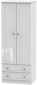 Balmoral White Gloss 2 Door 2 Drawer Tall Wardrobe