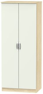 Camden Cashmere and Oak Effect 2 Door Plain Wardrobe