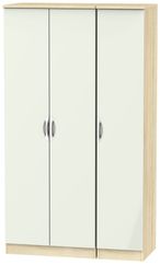 Camden Cashmere and Oak Effect 3 Door Tall Triple Wardrobe