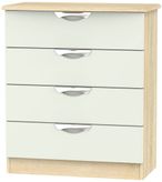 Camden Cashmere and Oak Effect 4 Drawer Chest