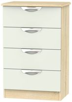 Camden Cashmere and Oak Effect 4 Drawer Midi Chest