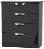 Camden Black Gloss 4 Drawer Chest