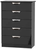 Camden Black Gloss 5 Drawer Chest