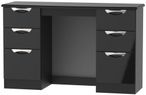 Camden Black Gloss 6 Drawer Double Dressing Table