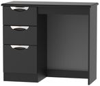 Camden Black Gloss 3 Drawer Single Dressing Table