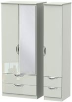 Camden Cashmere 3 Door Combi Wardrobe - 1 Mirror