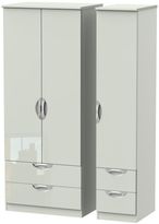 Camden Cashmere 3 Door Triple Wardrobe - 4 Drawers