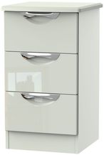 Camden Cashmere 3 Drawer Bedside Cabinet